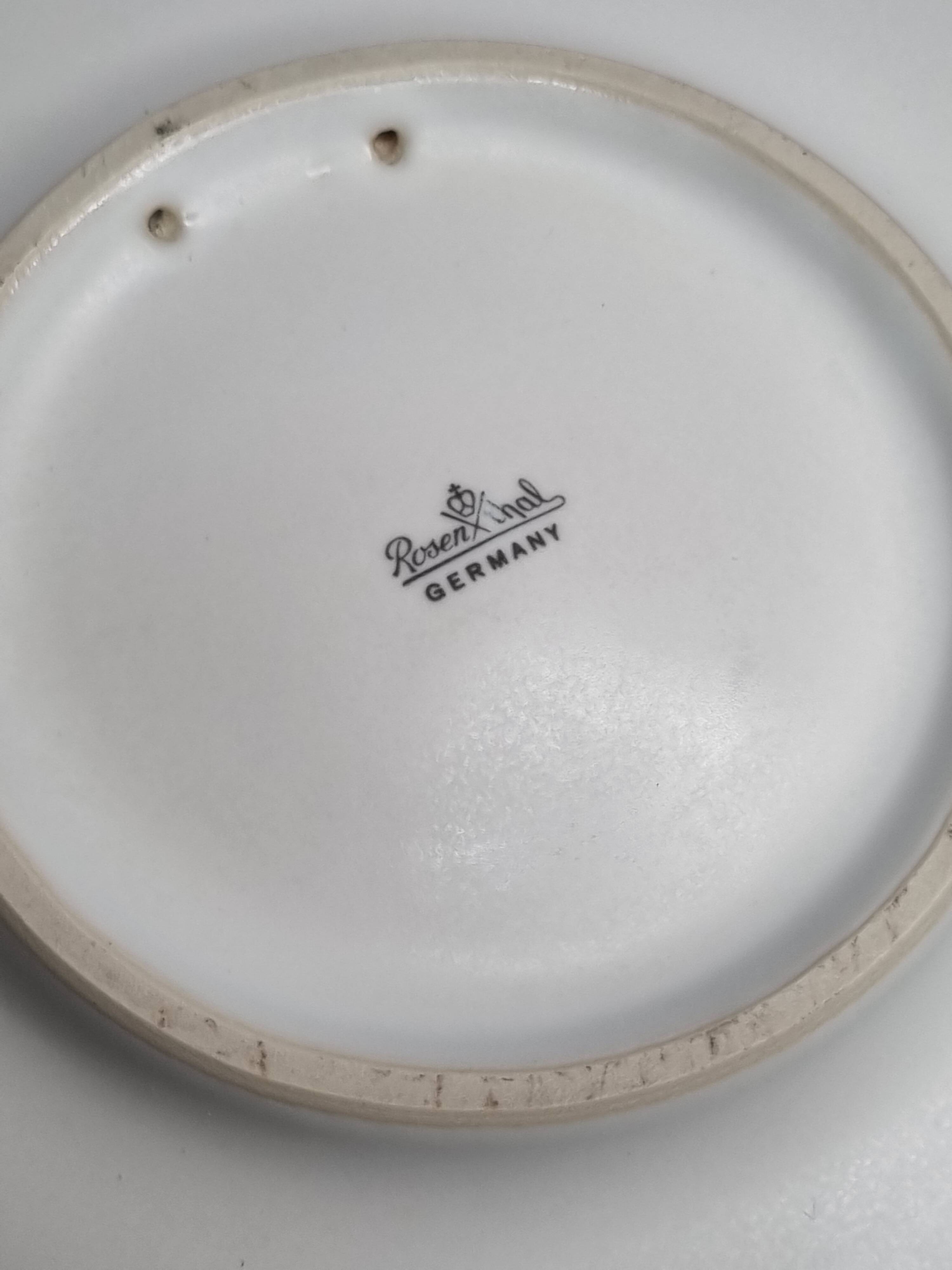 Large Rosenthal platter, 36 cm, Gilbert Portanier, abstract design, signed, 1970s