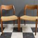 Niels Otto Moller teak and paper cord chairs, model 71