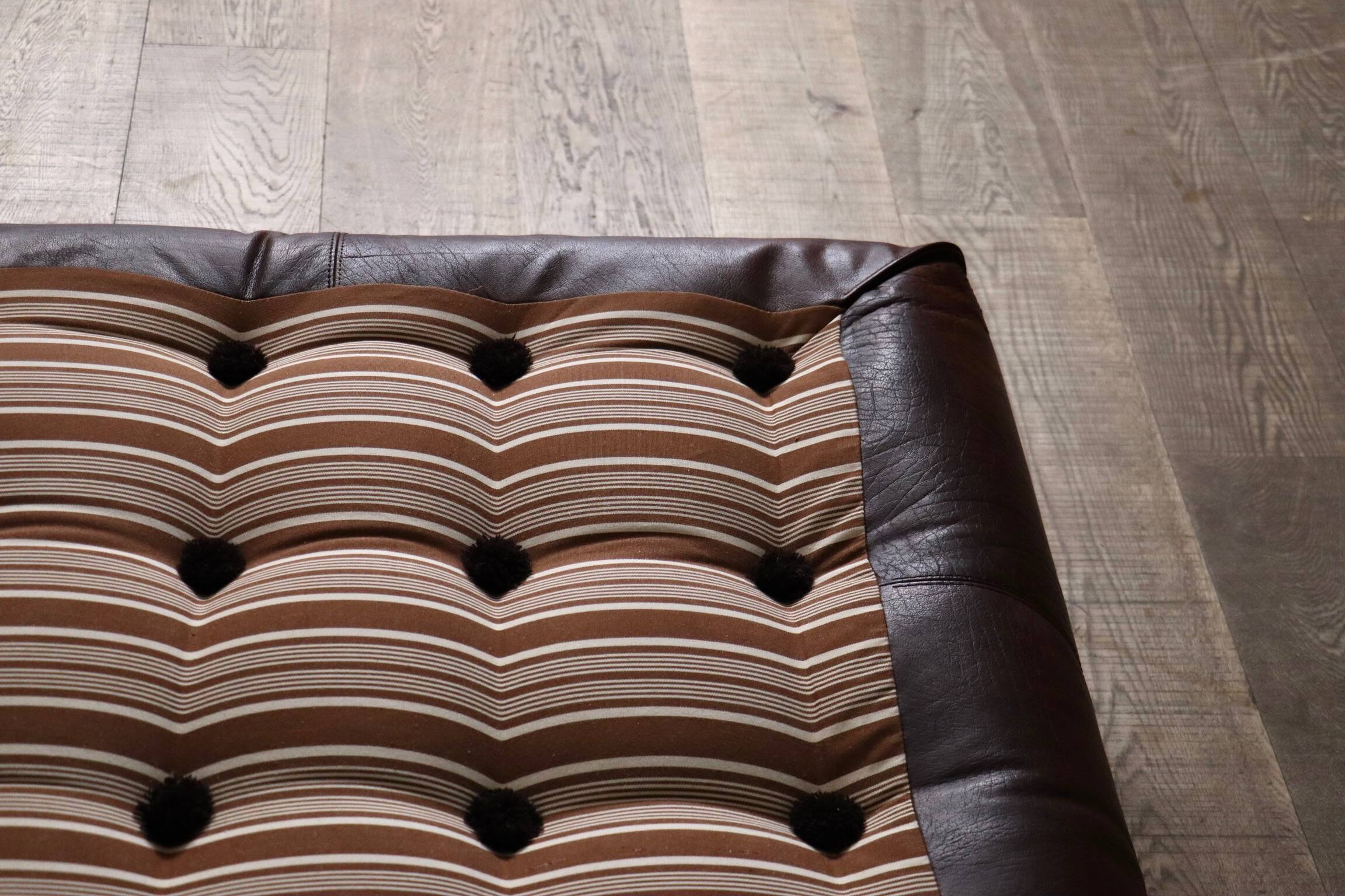 Le Bambole Bed In Buffalo Leather By Mario Bellini For B&B Italia, 1970s