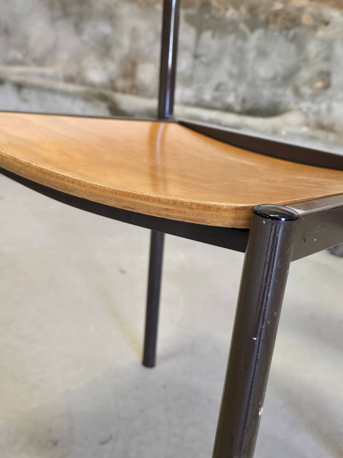 Designer wood and metal chair