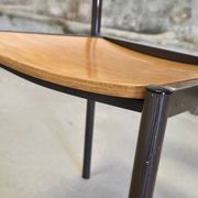 Designer wood and metal chair