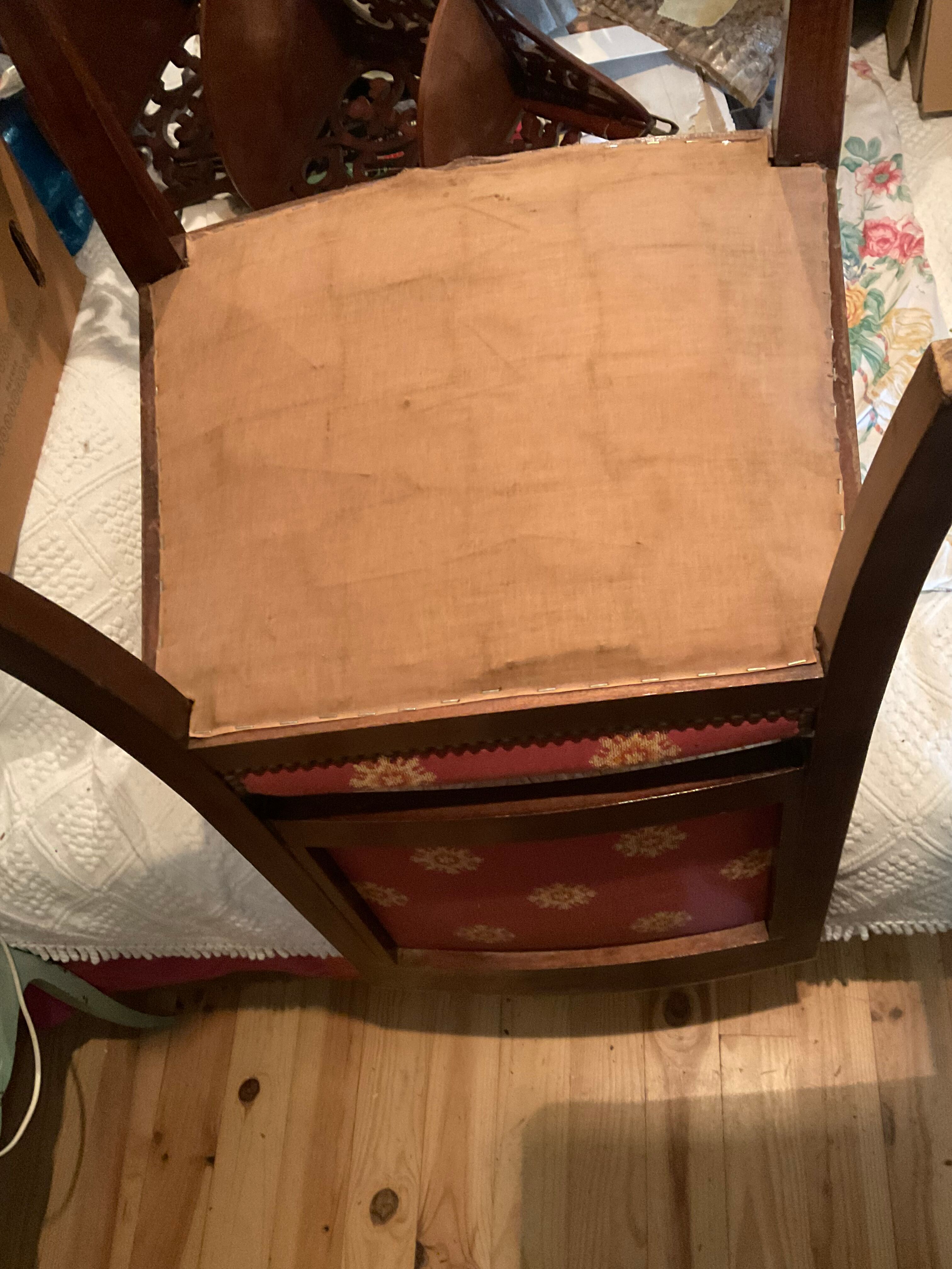 Pair of empire-style armchairs with dolphins