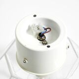 Beautiful 1970s Limburg glass ceiling lamp in octagon shape