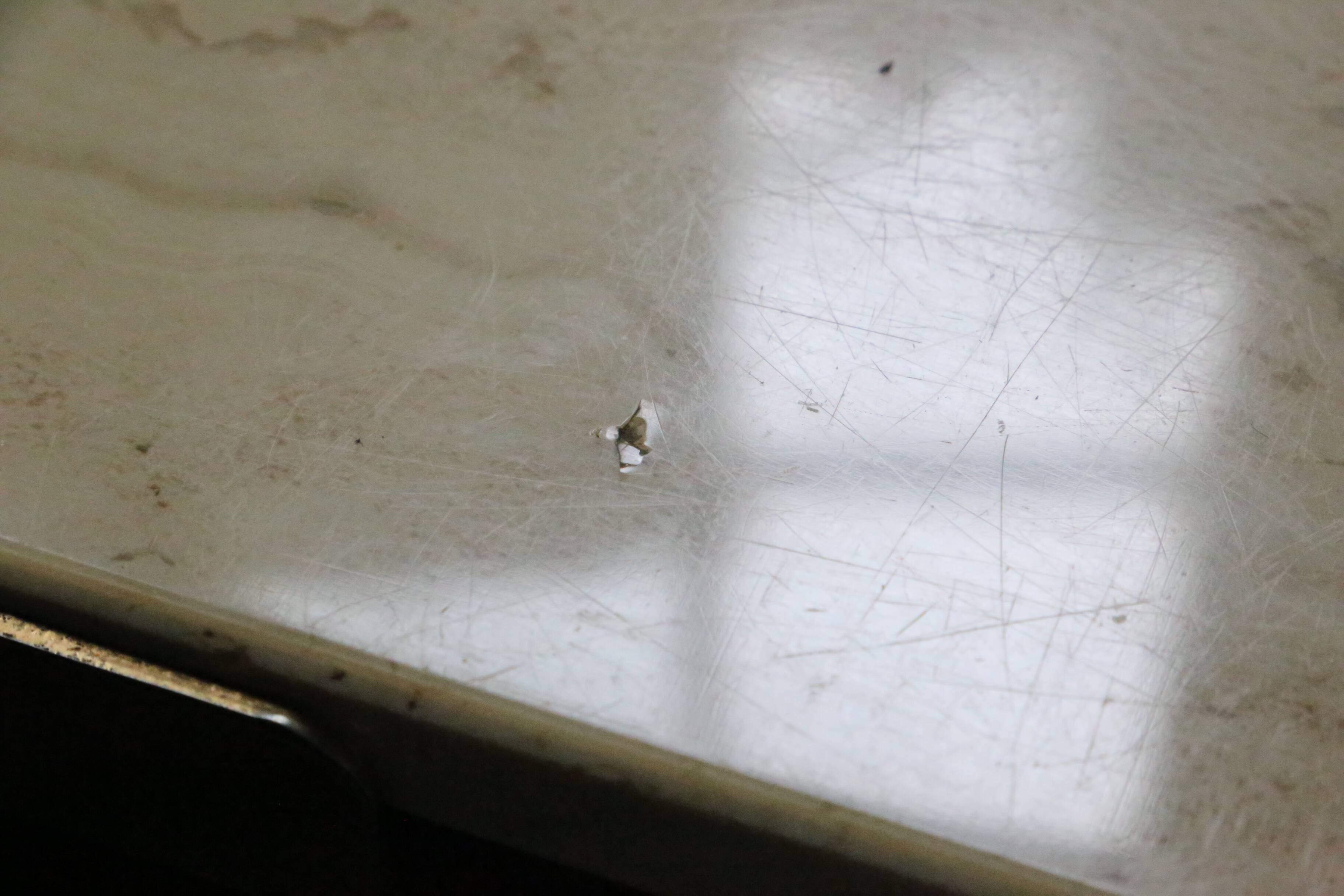 Roche Bobois Travertine and metal coffee table, 1980s