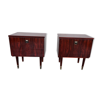 Pair of bedside tables rosewood