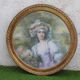 Marie-Louise medallion painting 19th century pastel signed L.Tailleferie tbe
