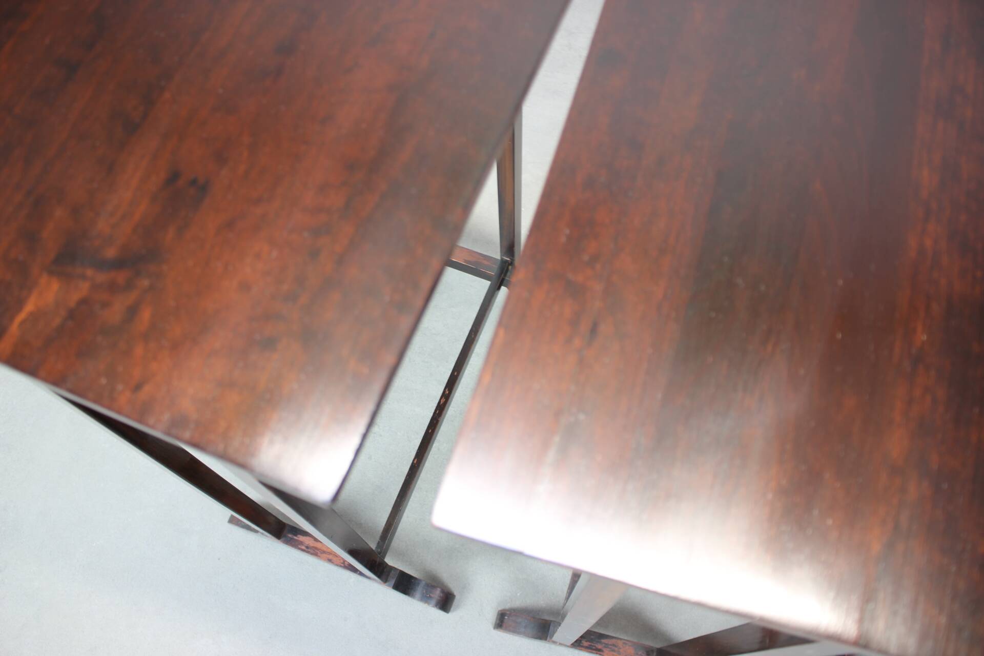 Art Deco Nesting Tables in Mahogany Veneer, 1930s, Czechoslovakia
