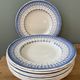 Service of 8 hollow plates Flora Rocaille Creil and Montereau