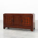 Art Deco carved geometric sideboard by Charles Dudouyt in oak, France ca. 1