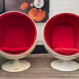 Pair of vintage space age ball chairs
