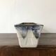 West Germany style blue ceramic planter or pot holder