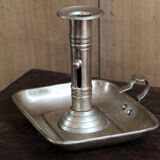 Silver brass cellar rat candle holder