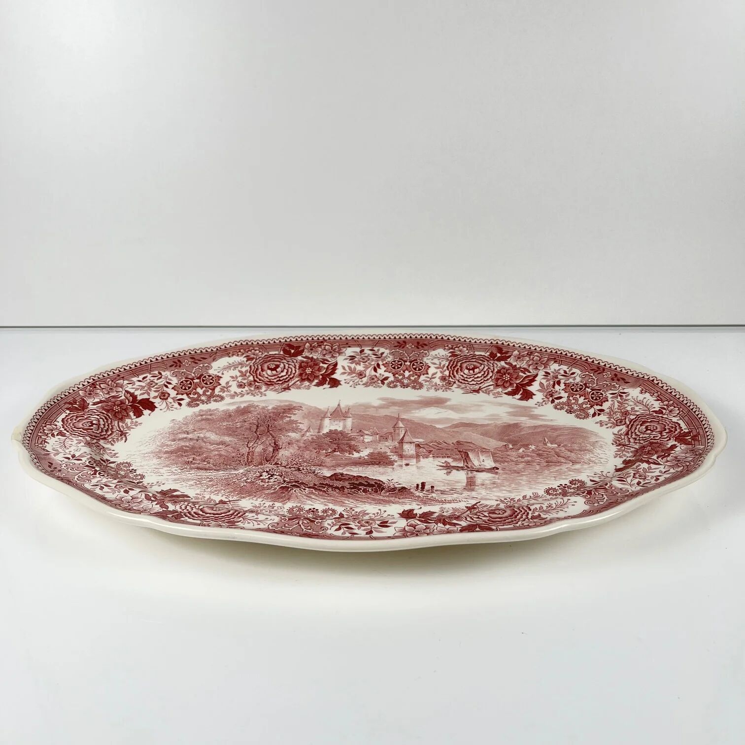 Large oval dish "Burgenland", Villeroy & Boch, red