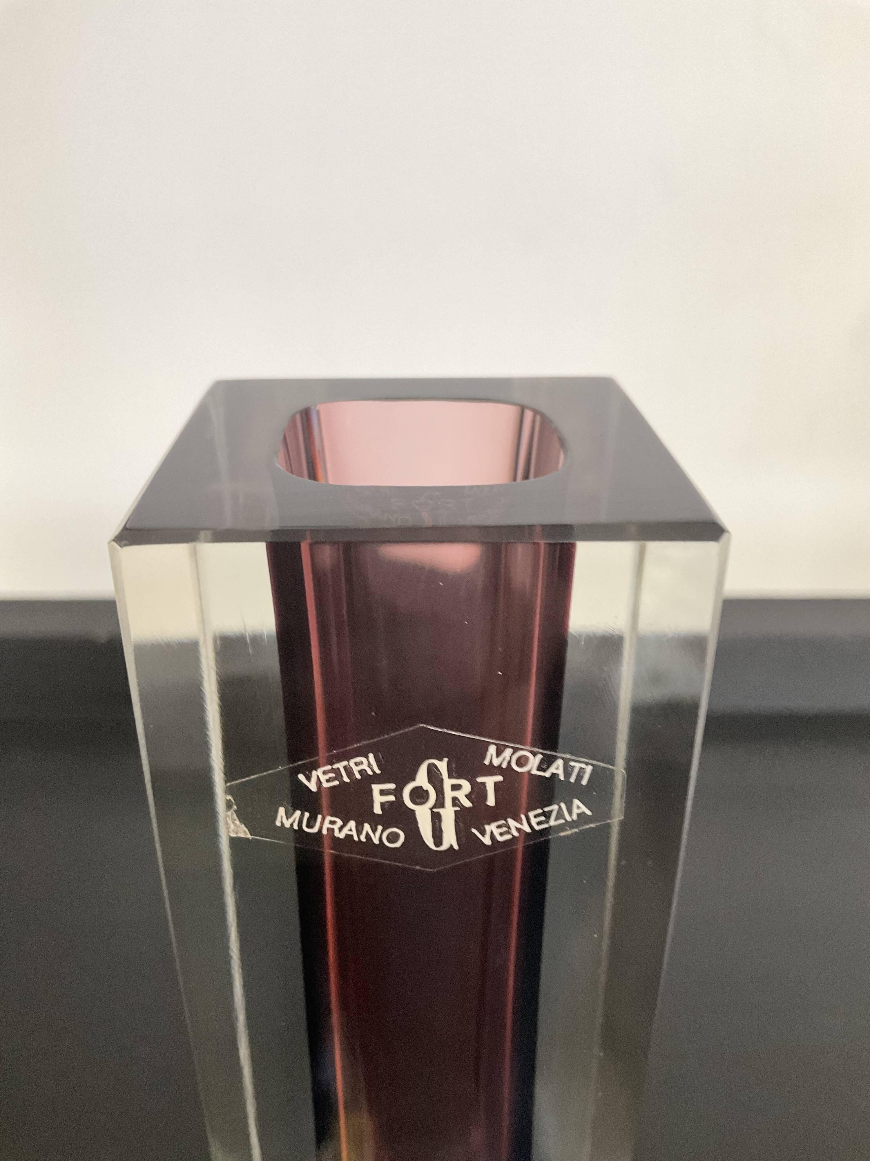 Murano Flávio Poli vase for Vetri from the 60s