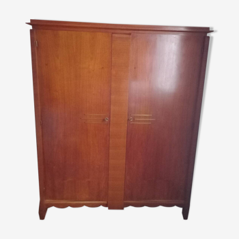 Wood and brass cabinet