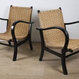 Pair of vintage armchairs by Erich Dieckmann, 1940