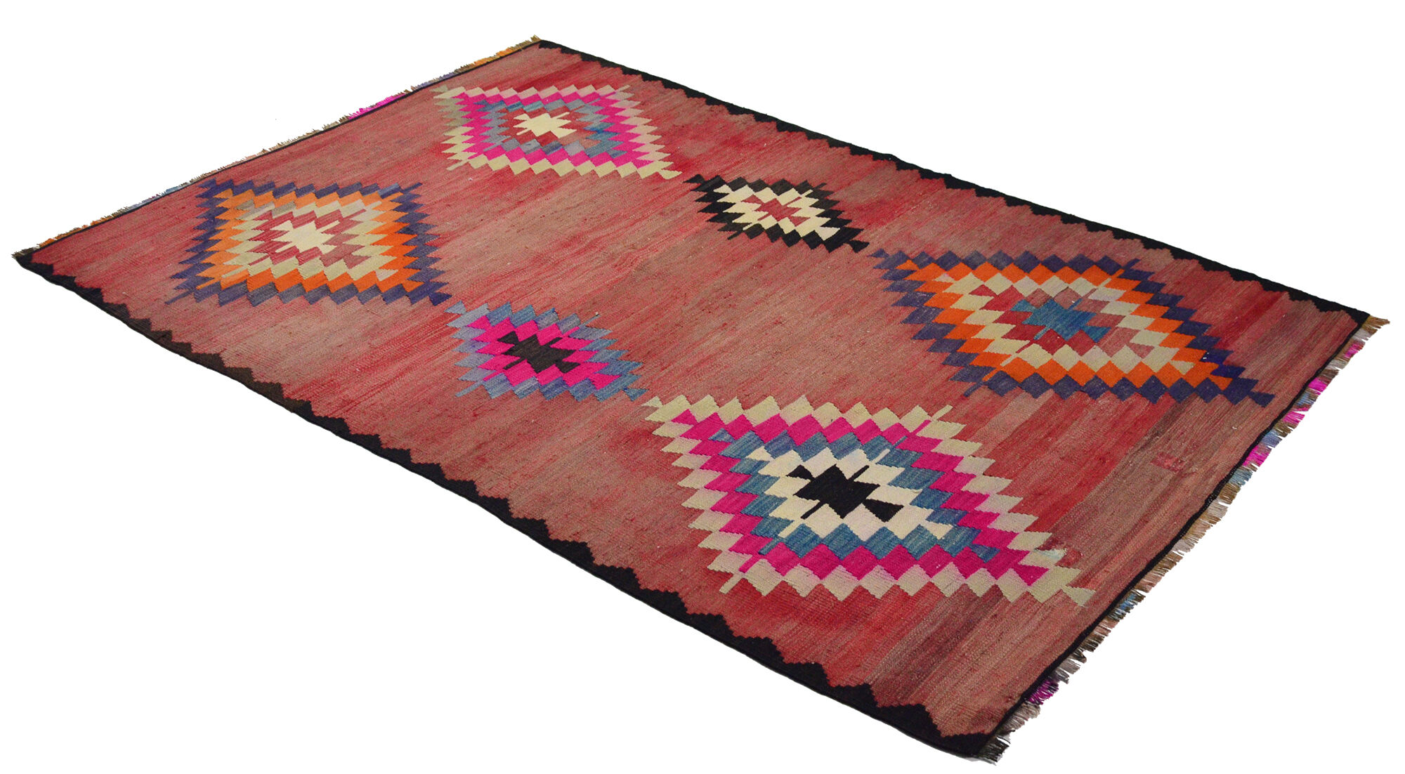Anatolian handmade kilim rug 250 cm x 161 cm
