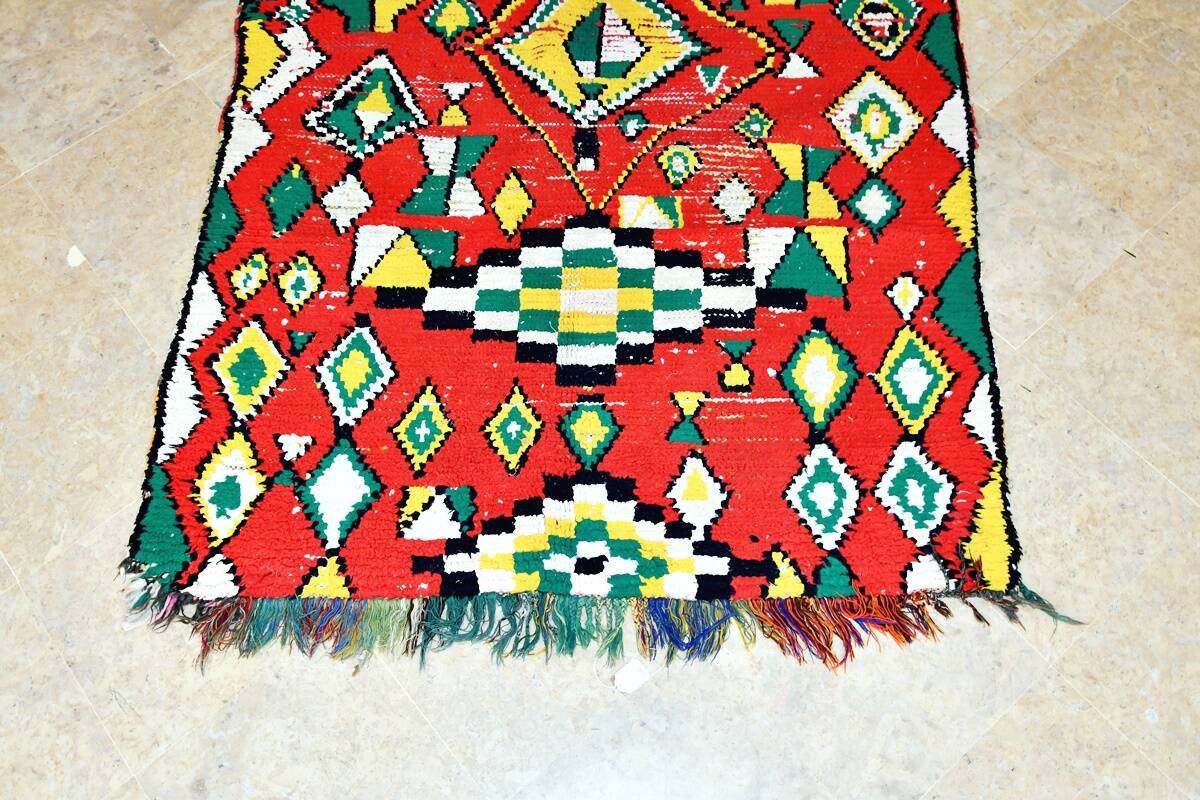 Vintage Berber hallway rug