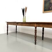 Table de ferme de 4 mètres en pin massif, vers 1900