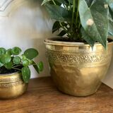 Early 20th century brass pot cover