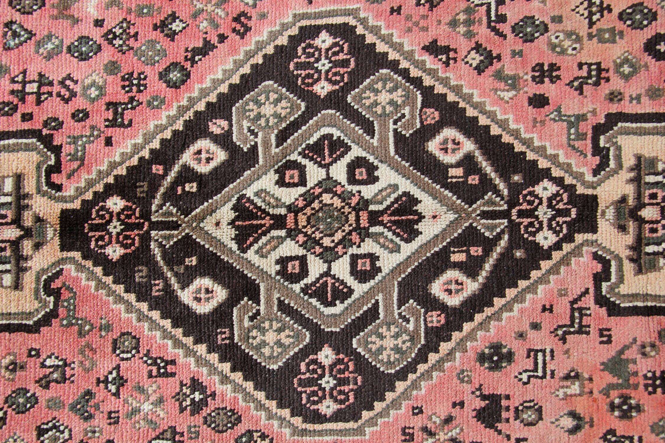 Handmade Oriental Wool Carpet Traditional Wool Brown Rug 220x305cm
