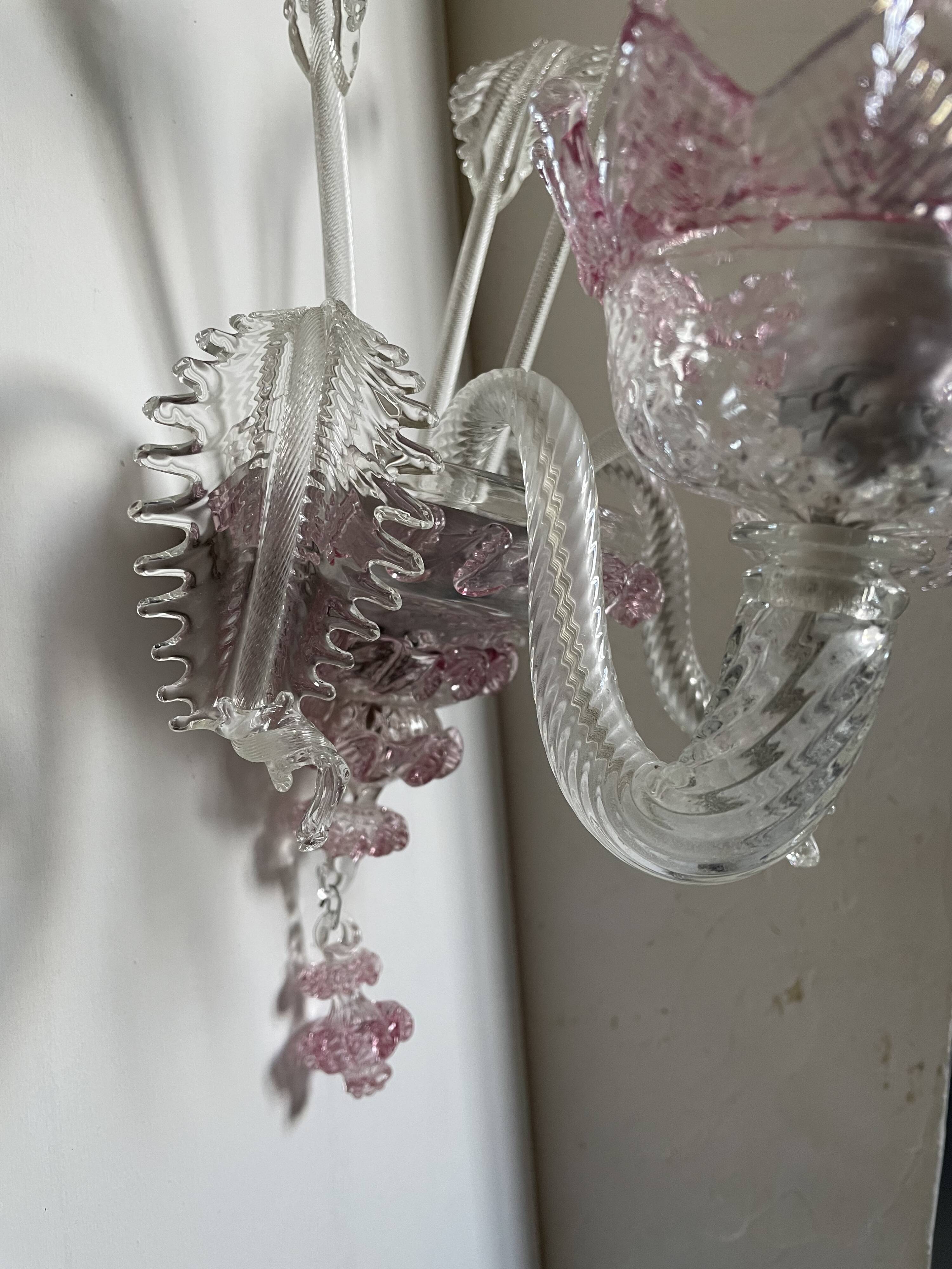 Wall lamp in Murano glass