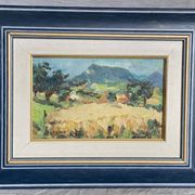 Painting by Aimé Debono, Landscape of Provence, Sainte Victoire mountain