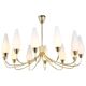 Classic glass chandelier, in the Stilnovo style, 1950s.