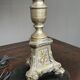 Paire de lampes. Bronze massif argenté.