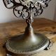 Brass table mirror psyche