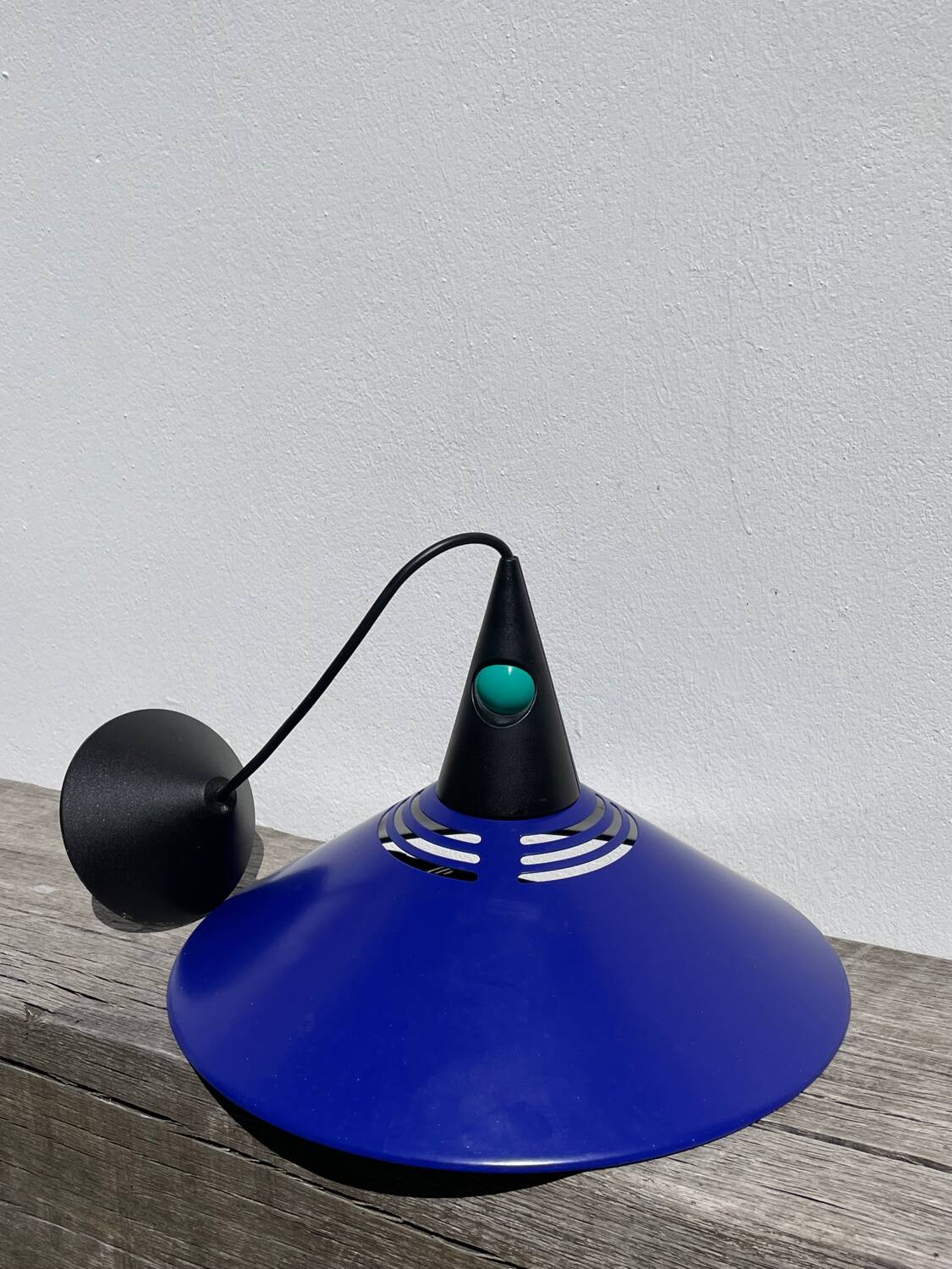 Postmodern blue metal pendant light Glossy