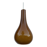 Amber opaline drop pendant from the 1970s