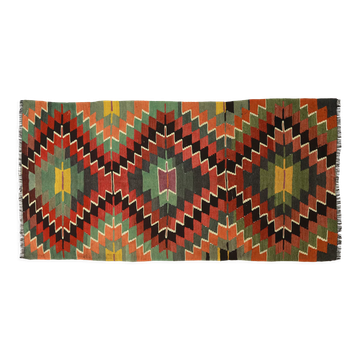 Anatolian handmade kilim rug 290 cm x 157 cm