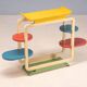 Vintage multicolour tubular steel flower stand / plant stand, mid-20th century, Czechoslovakia, 71 × 50 × 103 cm