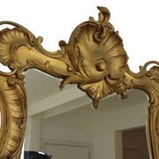 Italian Crested Mirror Rococo Style Gold-Colored Resin 84cm