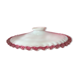 Pendant lamp in white opaline luminaire year 1960