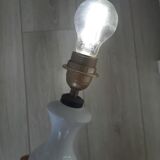 Pied de lampe céramique blanche Jean Roger