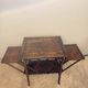 Antique English wooden tea table – Folding trays