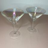 Verres à martini irisés