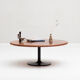 Table basse ronde en palissandre Danemark années 1960