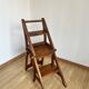 Chaise escabeau en bois