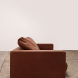 Vintage sofa gognac color model budapest design by paola navone by baxter.