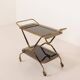 Italian mid century brass bar cart, serving trolley, 1960s