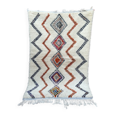 Azilal Moroccan wool rug, handmade: Berber pattern (150 x 96 cm)