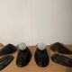 Pair of Bauhaus style Bakelite lamps/wall lights