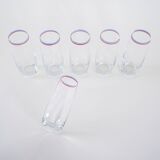Set of six glasses, Italian design, 1970s, made in Italy