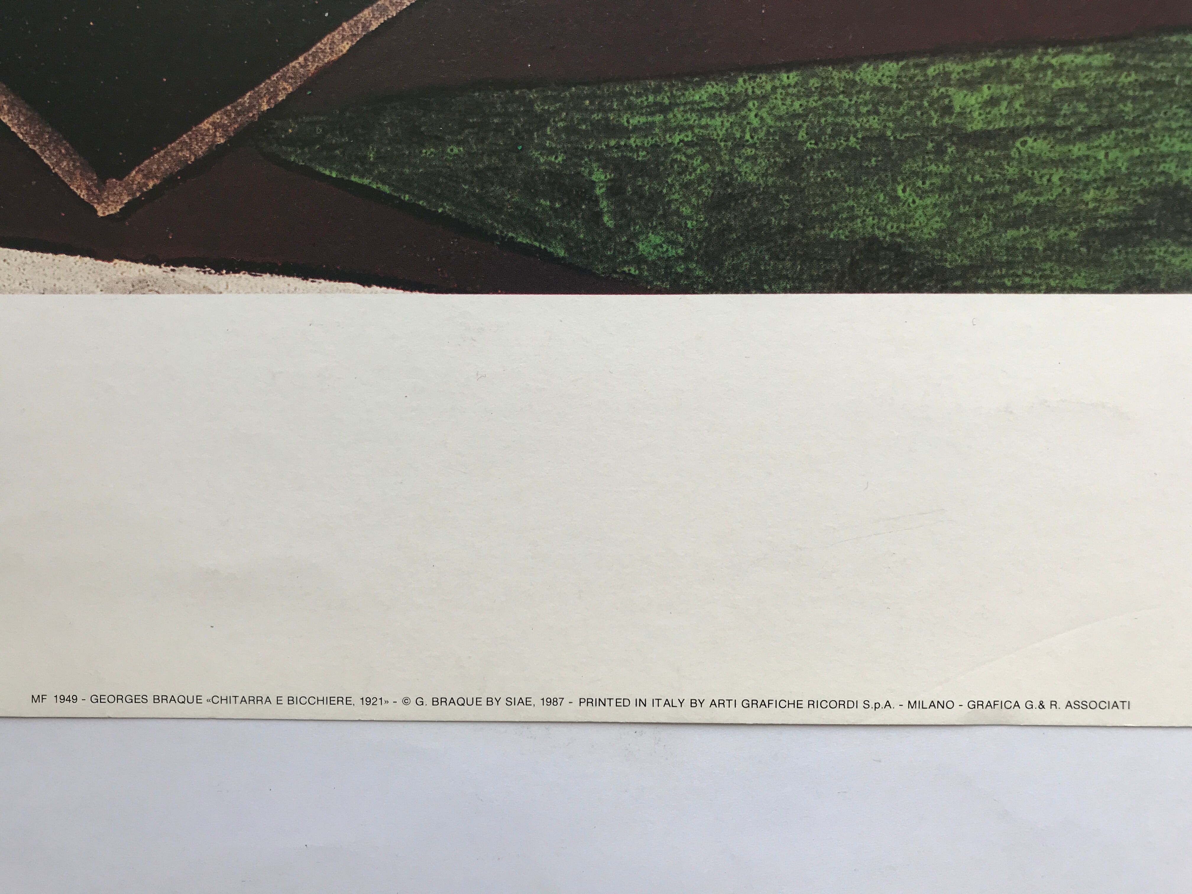 Vintage poster by Georges BRAQUE, Museum of Modern Art, 1987