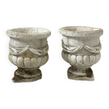 Pair of Médicis vases in reconstituted stone