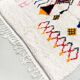 Berber carpet Azilal ecru with colorful patterns 2,33x1,40m