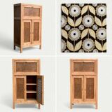 Parisian art deco sideboard in raw oak 1930